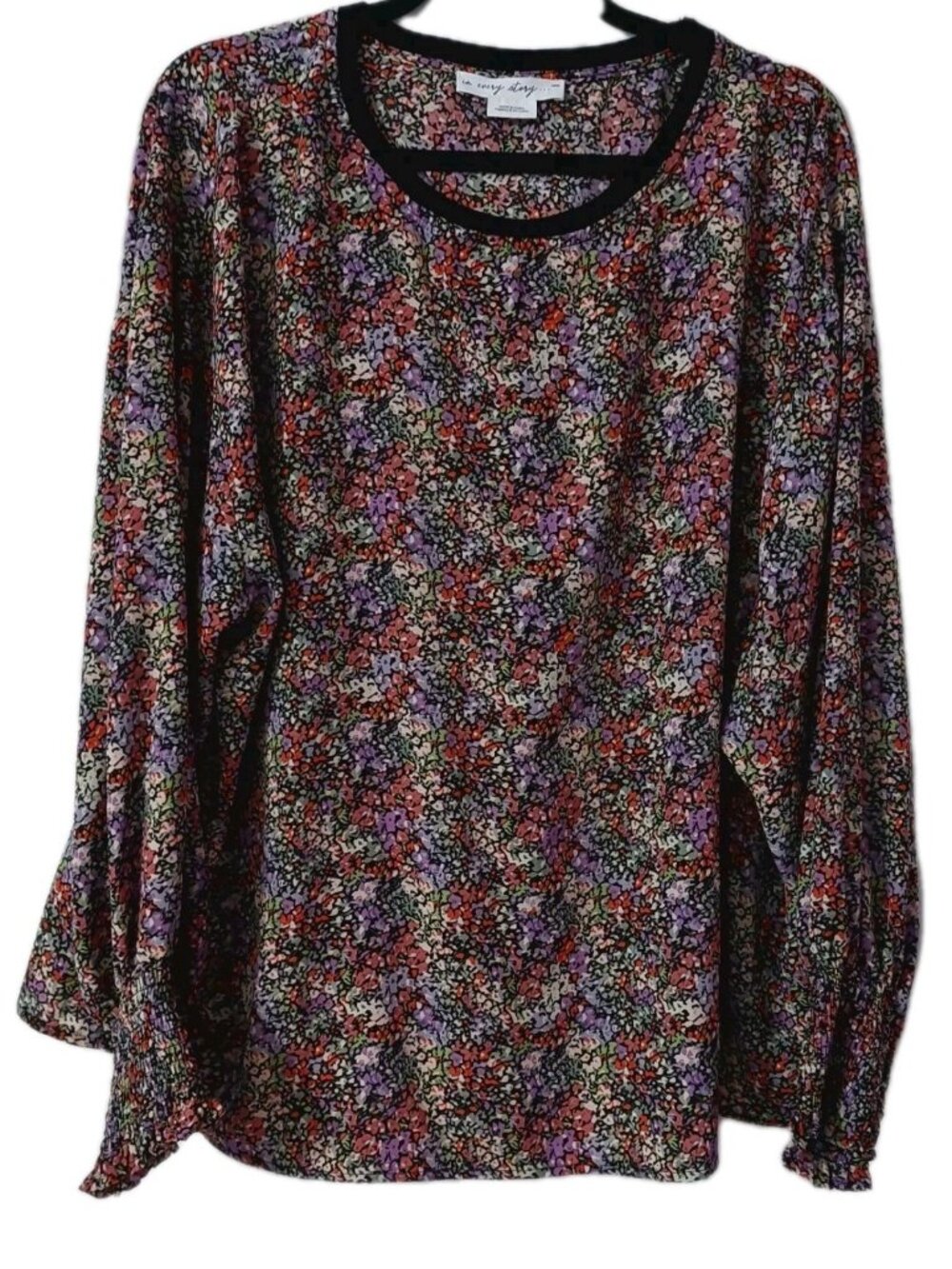 In Every Story Shirt Floral Size 2X Multi-colored